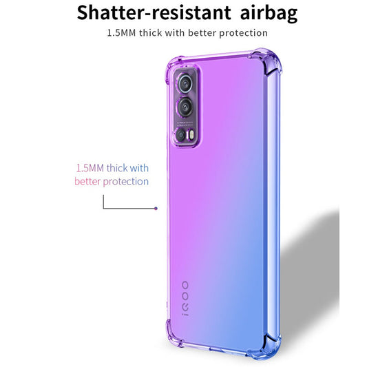 AntiShock Clear Back Cover Soft Silicone TPU Bumper case for Vivo Y53s