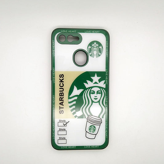 Starbucks Full Camera Lens Protective Hard Shel PC Case For OPPO F9 / F9 Pro