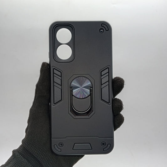 OPPO A17 Hard PC Case with ring holder Shockproof Slim back Cover