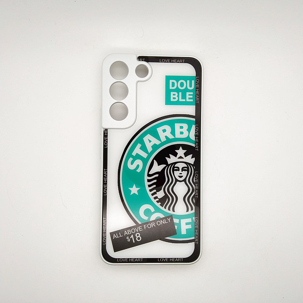 S22 Starbucks Series High Quality Perfect Cover Full Lens Protective Transparent TPU Case For Samsung S22