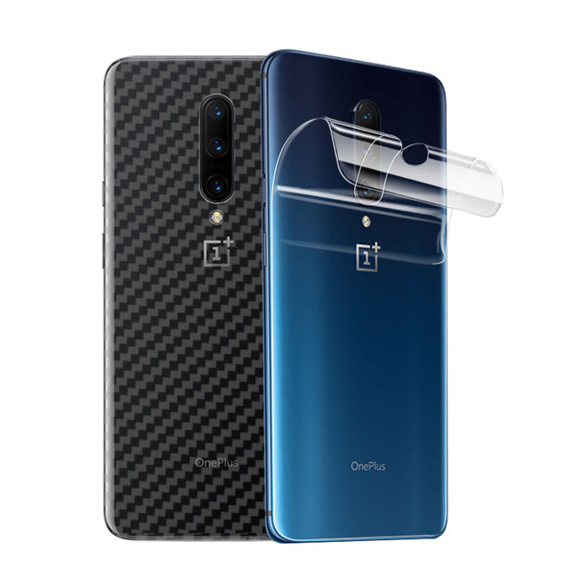 Oneplus 7 Pro carbon Back Clear Skin Sticker