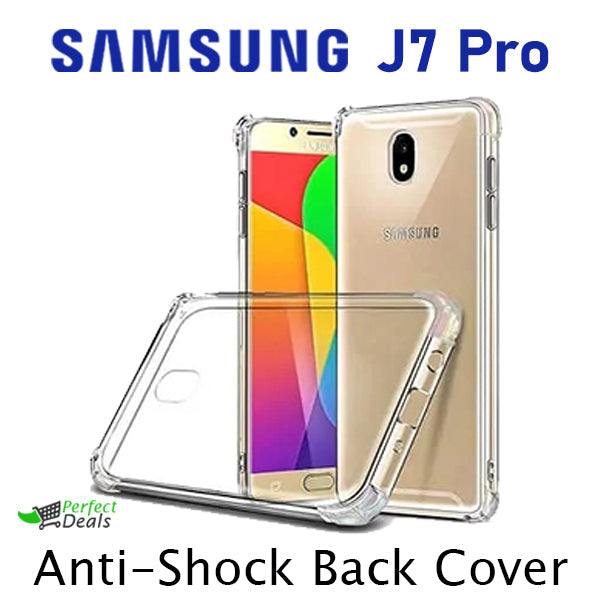 AntiShock Clear Back Cover Soft Silicone TPU Bumper case for Samsung J7 Pro