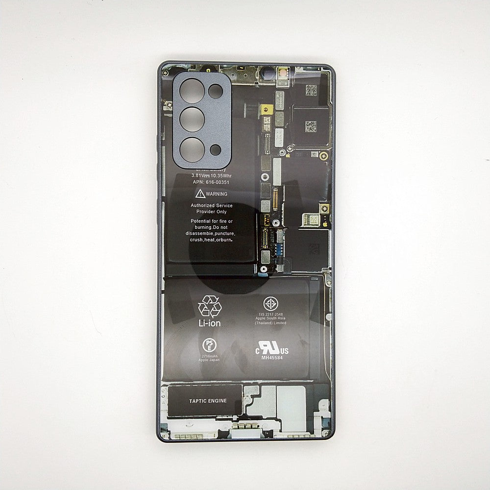 Circuit Board High Quality Hard Cover Full Camera Lens Protective Case for Samsung Note 20