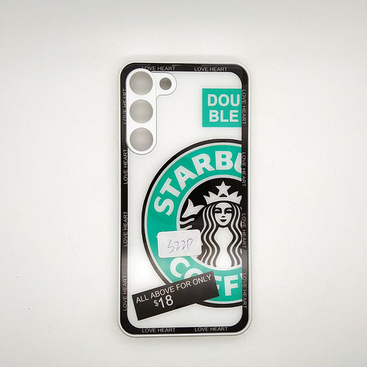 S23 PLUS Starbucks Series High Quality Perfect Cover Full Lens Protective Transparent TPU Case For Samsung S23 PLUS