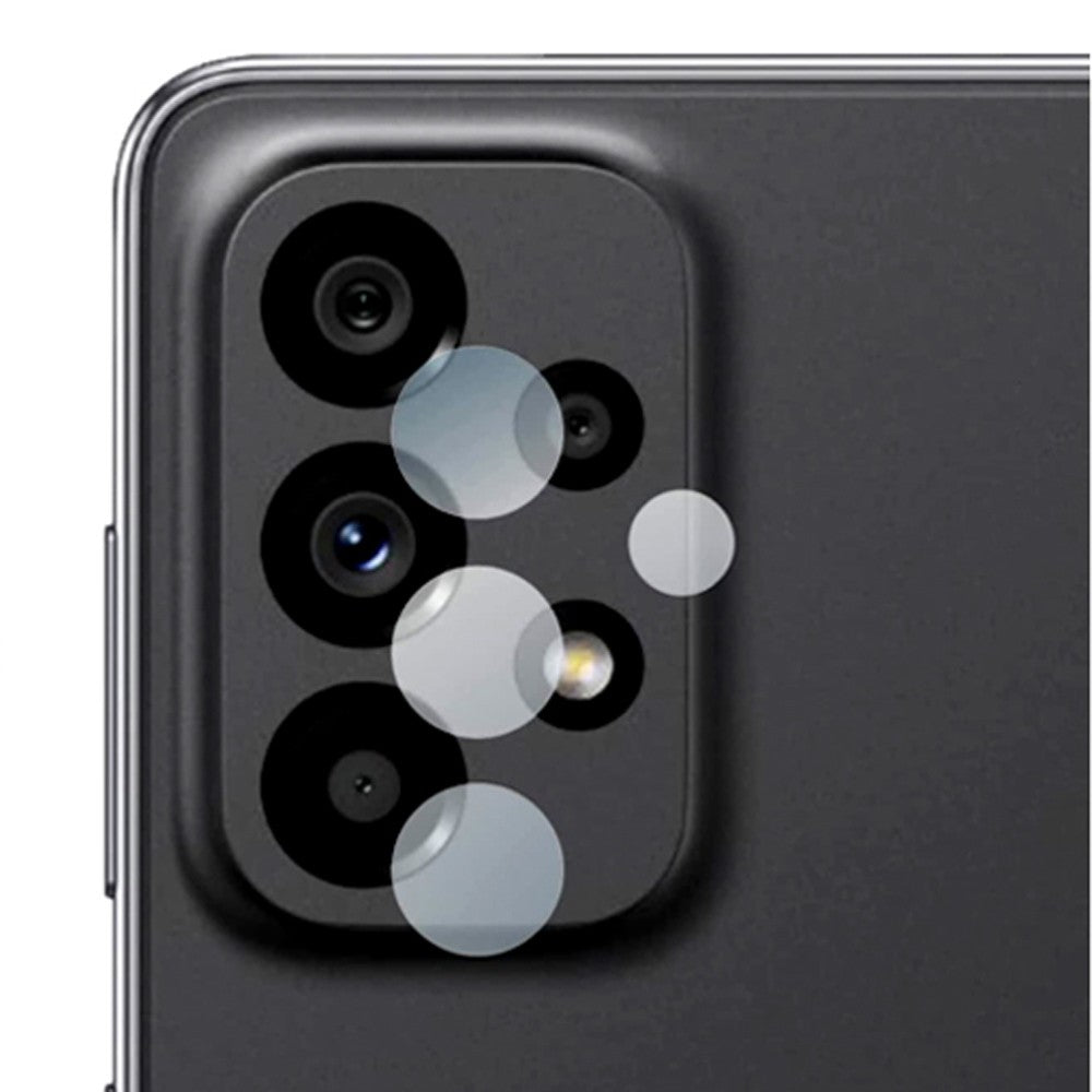 Combo Pack of Tempered Glass Screen Protector, Carbon Fiber Back Sticker, Camera lens Clear Glass Bundle for Samsung Galaxy A14