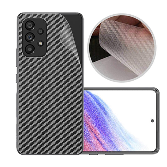 Combo Pack of Tempered Glass Screen Protector, Carbon Fiber Back Sticker, Camera lens Clear Glass Bundle for Samsung Galaxy A14