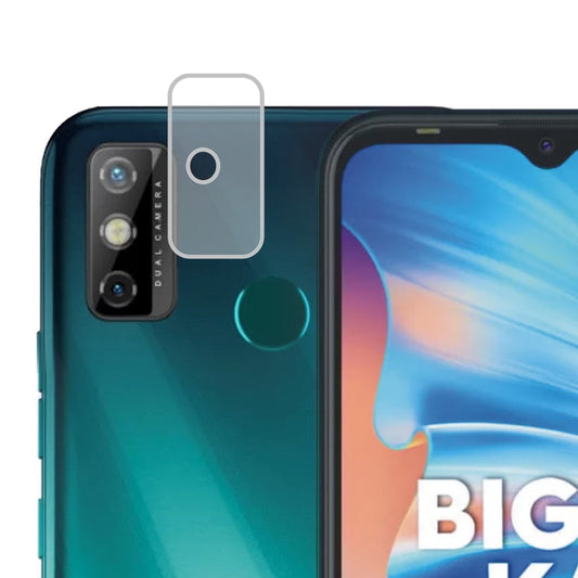 Combo Pack of Tempered Glass Screen Protector, Carbon Fiber Back Sticker, Camera lens Clear Glass Bundel for Techno Spark 6 Go