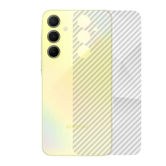 Samsung S25 Carbon Back Clear Skin Sticker