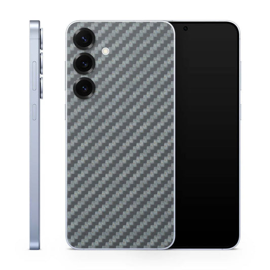 Samsung S25 Carbon Back Clear Skin Sticker