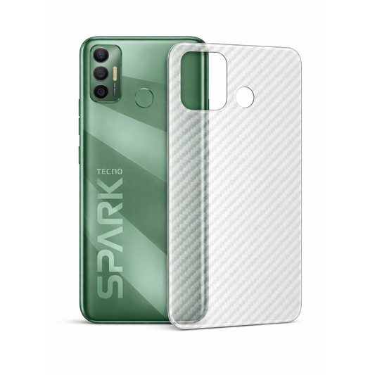 Tecno Spark 7 Carbon Back Sticker Premium Scratch Resistant Wrap