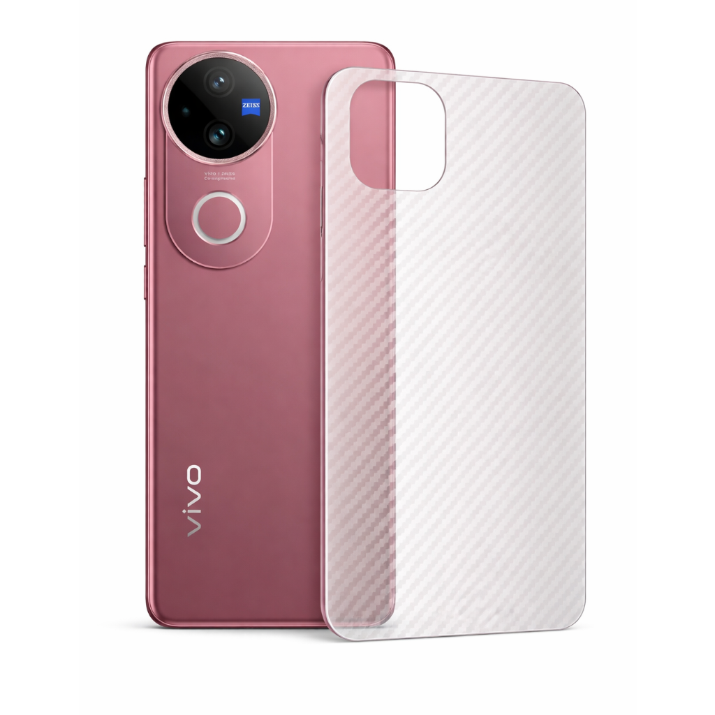 Vivo V50 Carbon Back Sticker Matte Finish Scratch Guard Skin