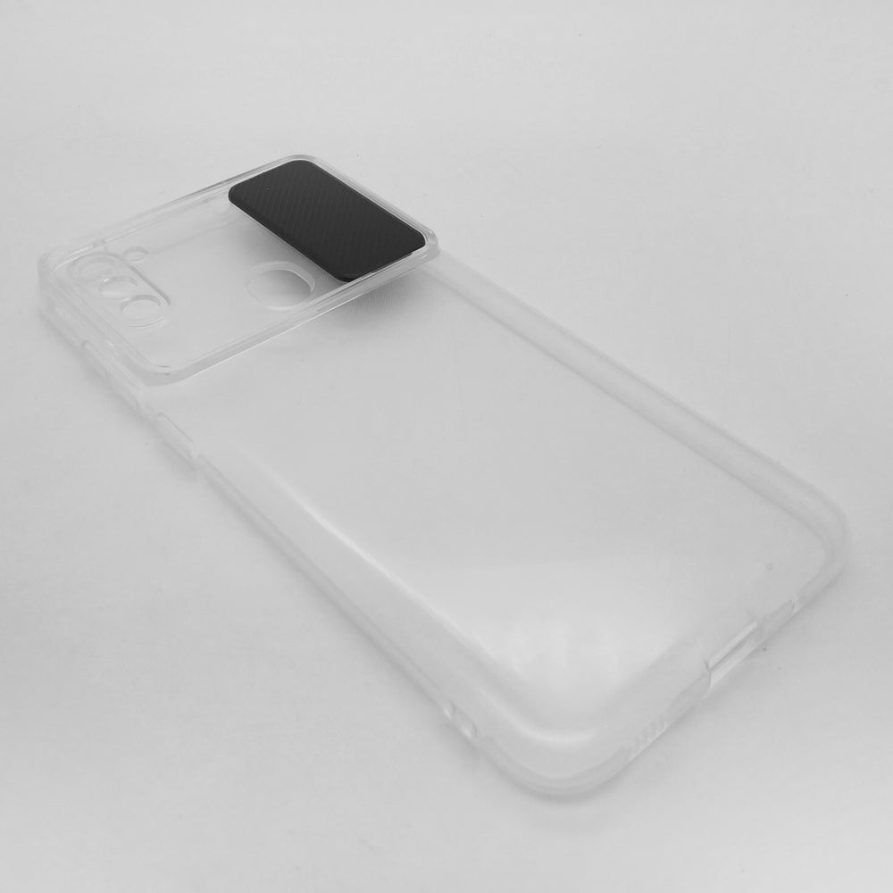 Samsung A11 Camera Slide Protection Clear Back Cover Soft Silicone TPU Bumper case