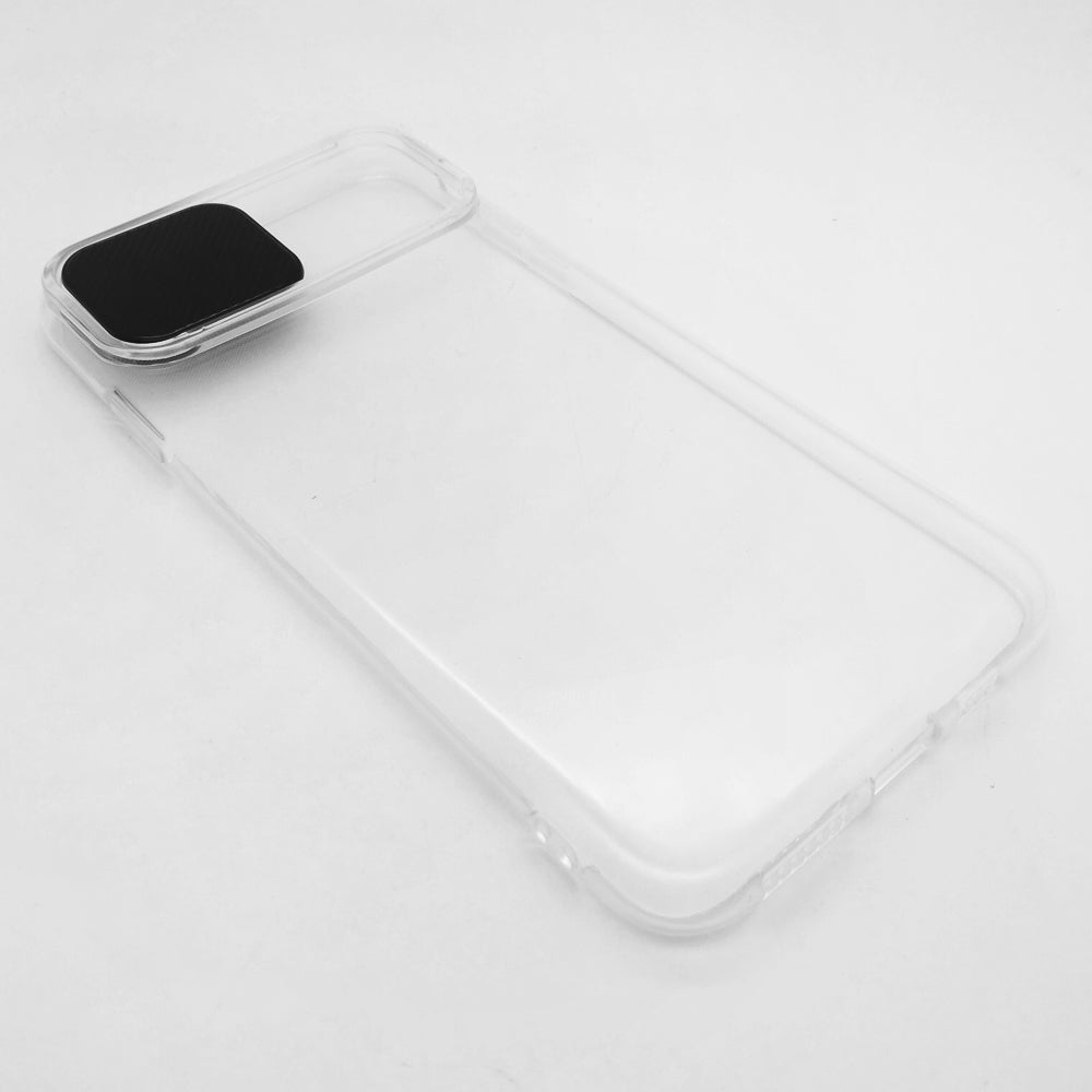 iPhone Xs Max Camera Slide Protection Clear Back Cover Soft Silicone TPU Bumper case