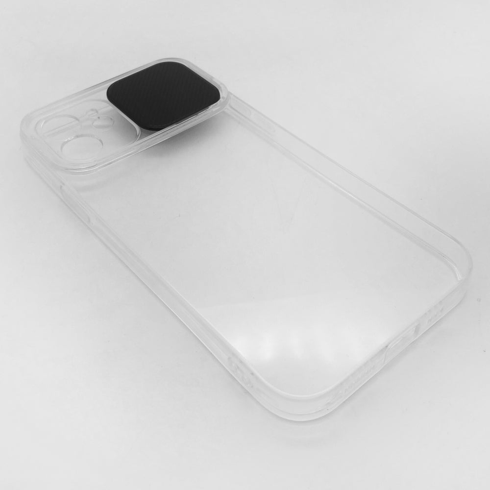 iPhone 12 Camera Slide Protection Clear Back Cover Soft Silicone TPU Bumper case