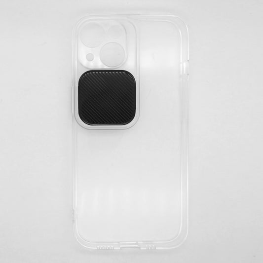 iPhone 13 Camera Slide Protection Clear Back Cover Soft Silicone TPU Bumper case