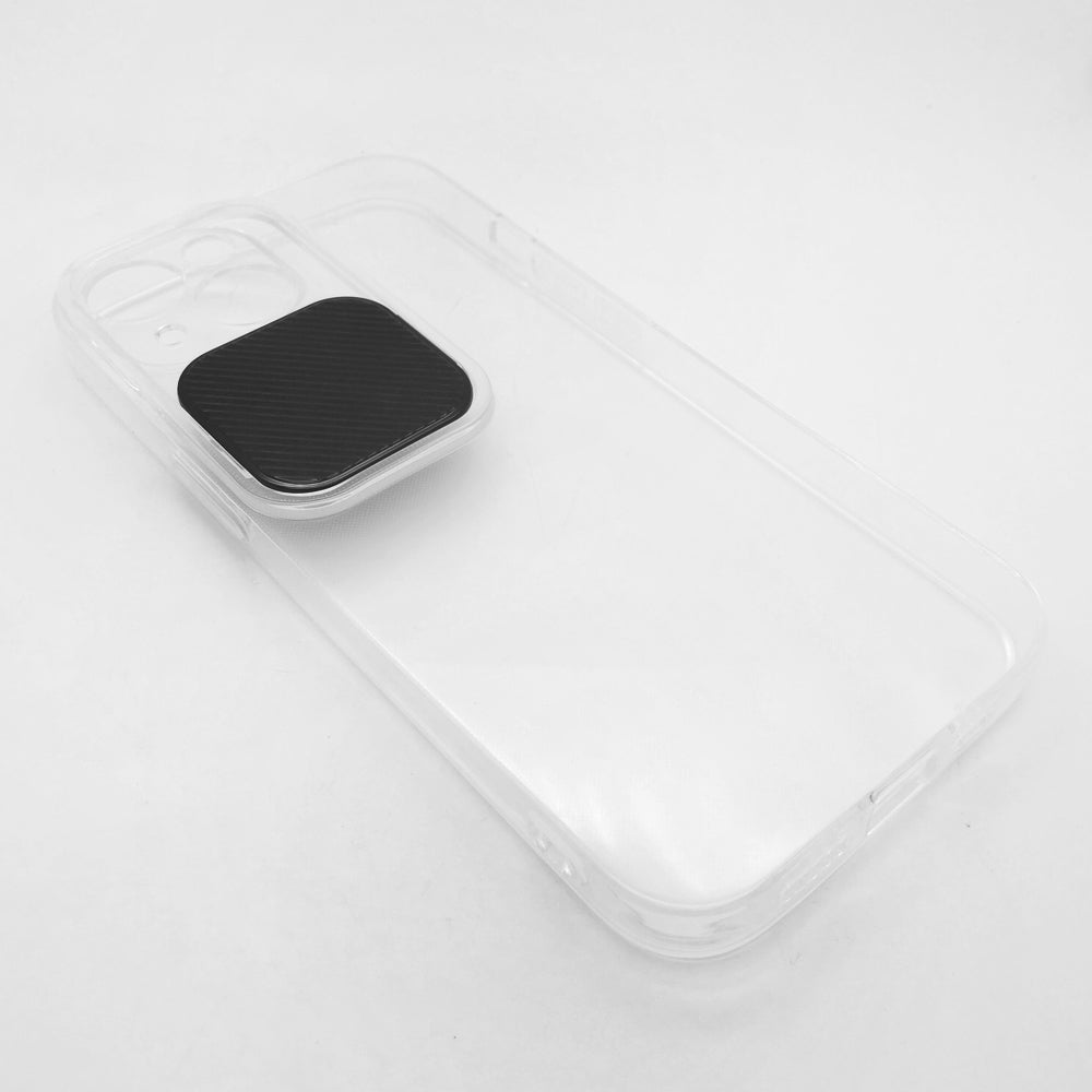 iPhone 13 Camera Slide Protection Clear Back Cover Soft Silicone TPU Bumper case