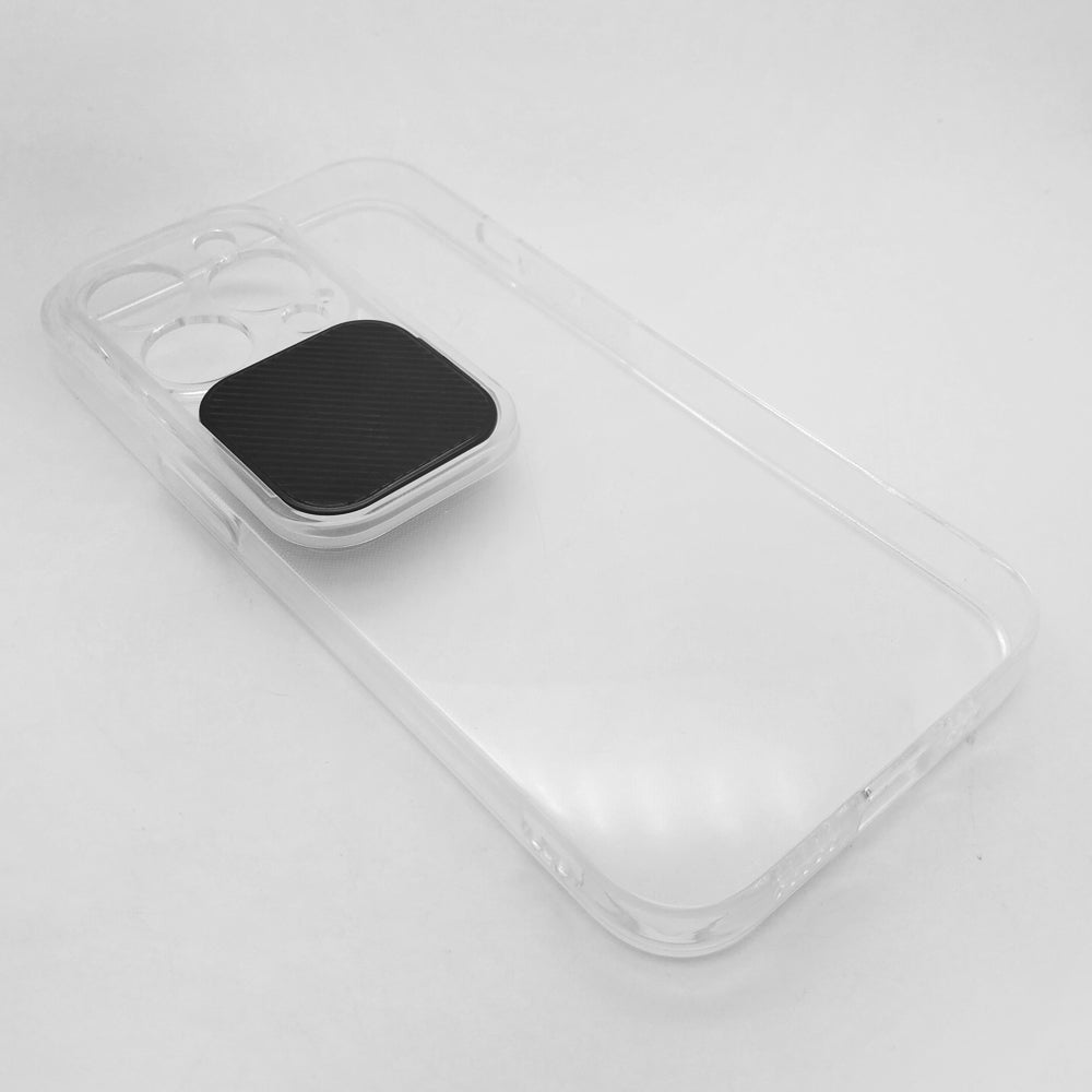 iPhone 13 Pro Camera Slide Protection Clear Back Cover Soft Silicone TPU Bumper case