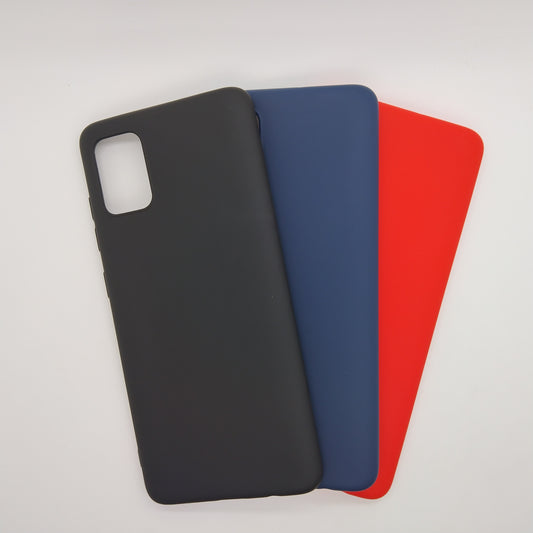Samsung A51 bundle pack of 3 Silicone case slim black red blue back covers