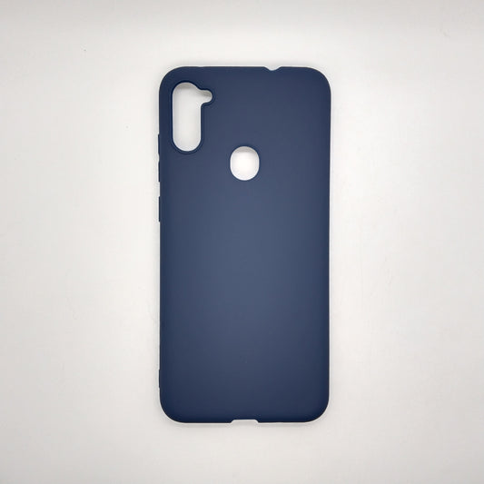 Samsung M11 bundle pack of 3 Silicone case slim black red blue back covers