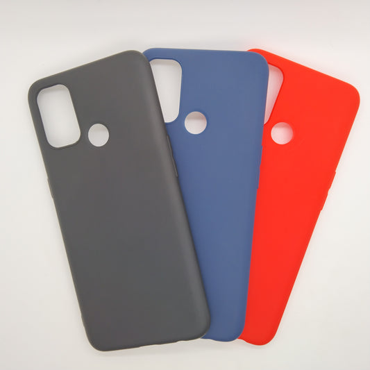 OPPO A53 bundle pack of 3 Silicone case slim black red blue back covers
