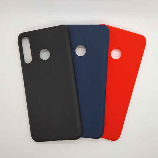 Huawei P30 Lite bundle pack of 3 Silicone case slim black red blue back covers
