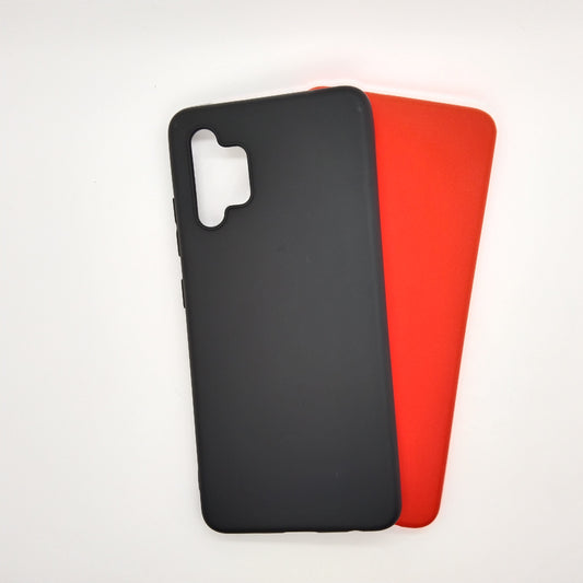 Samsung A32 bundle pack of 3 Silicone case slim black red blue back covers