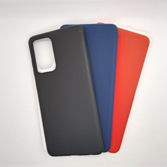 Samsung A52 bundle pack of 3 Silicone case slim black red blue back covers