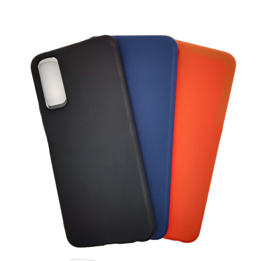 Vivo Y20 bundle pack of 3 Silicone case slim black red blue back covers