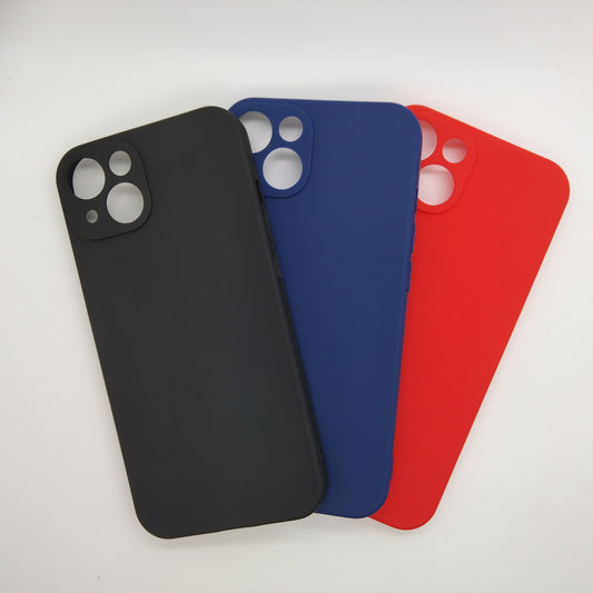 iPhone 13 bundle pack of 3 Silicone case slim black red blue back covers
