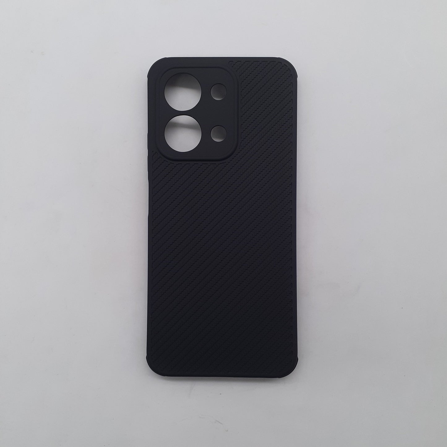 Redmi 15C Carbon Fiber texture Hard Rubber armour back cover shock-porof case