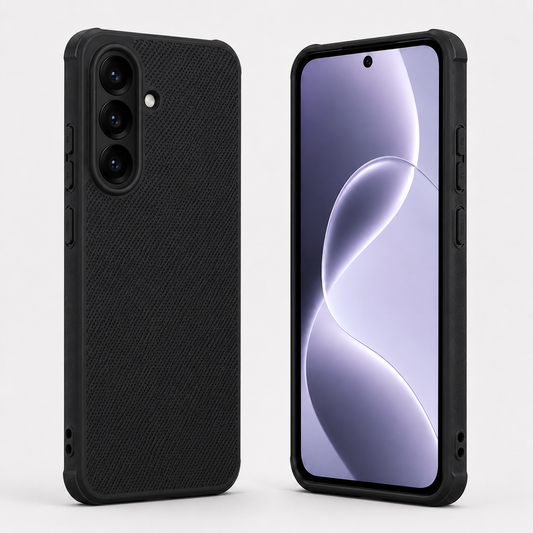 Samsung A57 Carbon Fiber texture Hard Rubber armour back cover shock-porof case