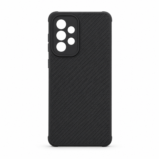 Samsung A33 5G Carbon Fiber texture Hard Rubber armour back cover shock-porof case