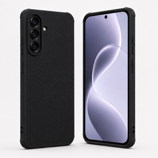 Samsung A37 Carbon Fiber texture Hard Rubber armour back cover shock-porof case