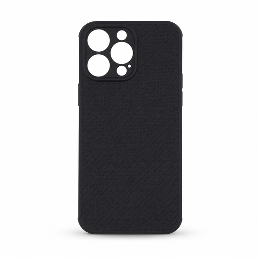 iPhone 14 Pro Max Carbon Fiber texture Hard Rubber armour back cover shock-porof case