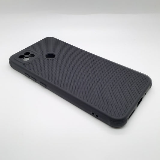 Redmi 9C Carbon Fiber texture Hard Rubber armour back cover shock-porof case