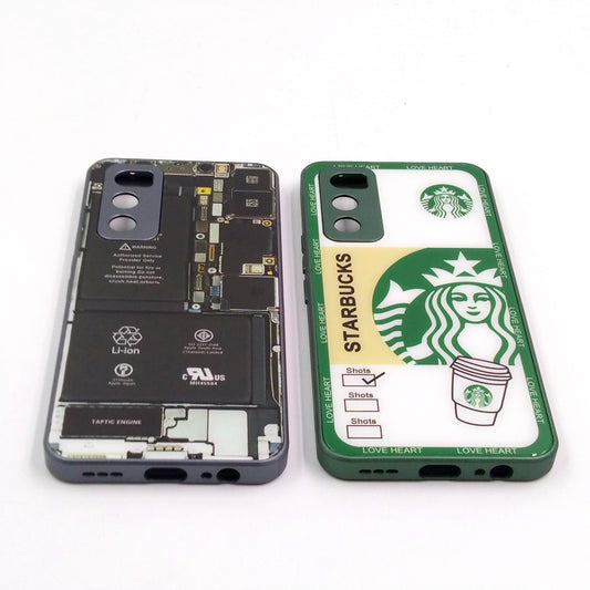 Vivo V20 SE pack of 2 Glass Back Covers Stabucks and Circuit Design
