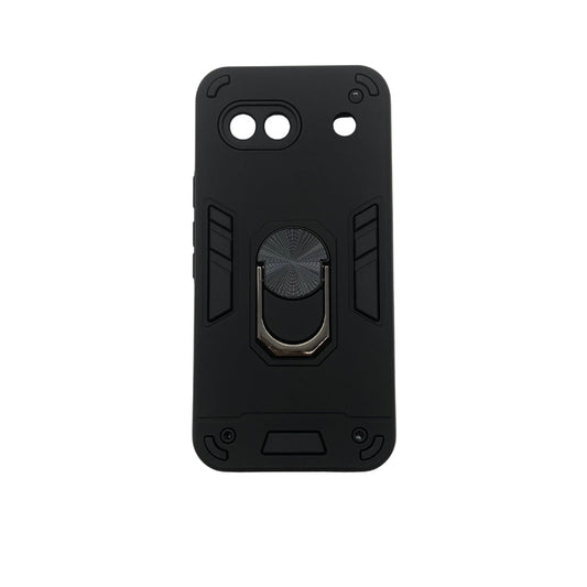 Google Pixel 8A Hard PC Case with Metal ring holder Shockproof Slim back Cover