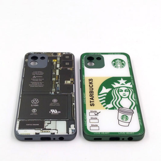 Samsung A03 pack of 2 Glass Back Covers Stabucks and Circuit Design