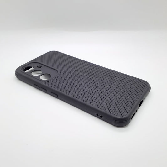 Samsung A54 Carbon Fiber texture Hard Rubber armour back cover shock-porof case