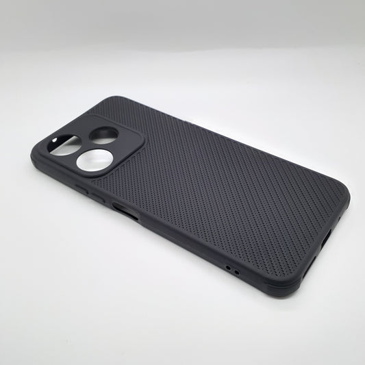 Redmi 13 Carbon Fiber texture Hard Rubber armour back cover shock-porof case