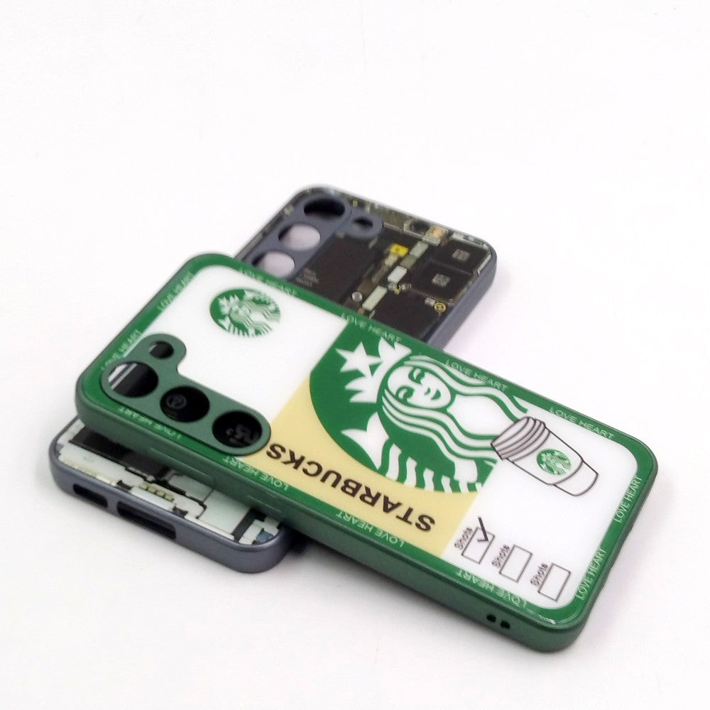 Samsung S23 pack of 2 Glass Back Covers Stabucks and Circuit Design