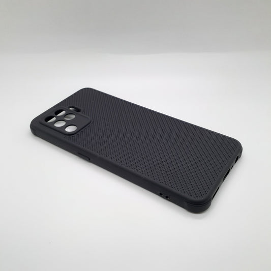 OPPO F19 Pro Carbon Fiber texture Hard Rubber armour back cover shock-porof case