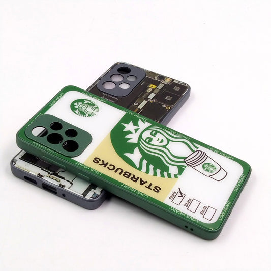 Samsung A73 pack of 2 Glass Back Covers Stabucks and Circuit Design