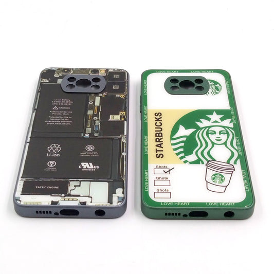 Xiaomi POCO X3 pack of 2 Glass Back Covers Stabucks and Circuit Design