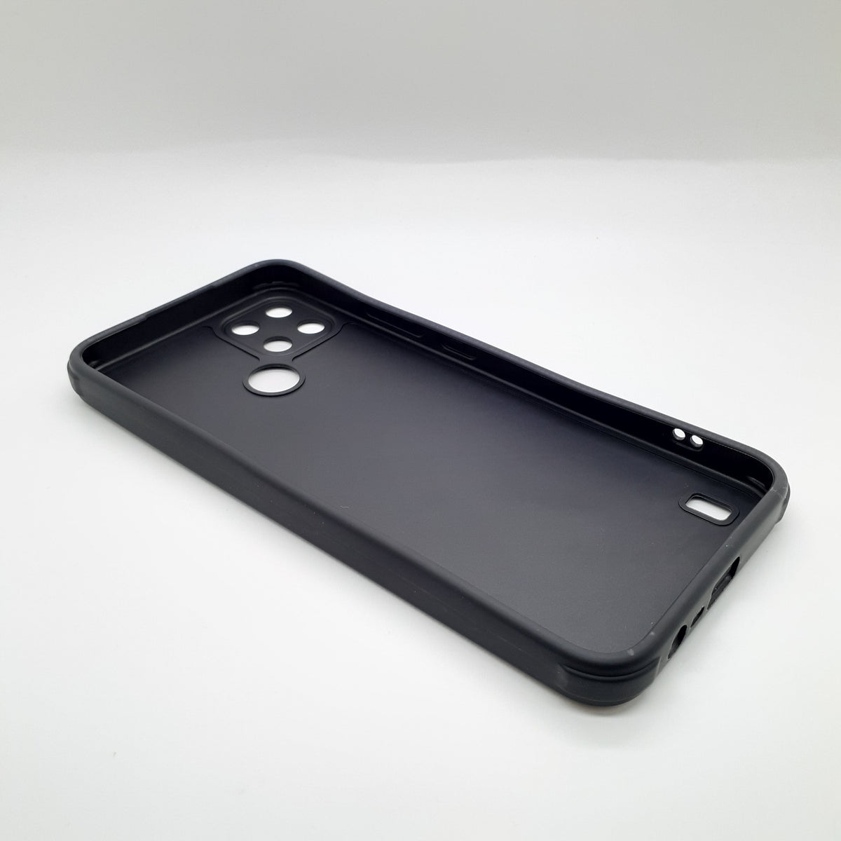 Realme C21Y Carbon Fiber texture Hard Rubber armour back cover shock-porof case