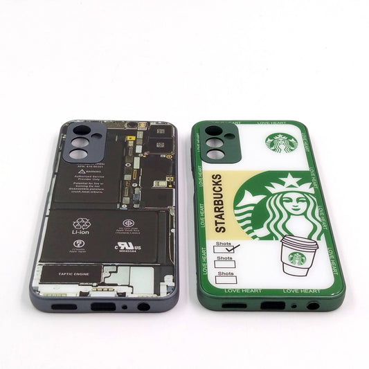 Samsung M13 pack of 2 Glass Back Covers Stabucks and Circuit Design