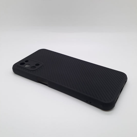 OPPO A52 Carbon Fiber texture Hard Rubber armour back cover shock-porof case