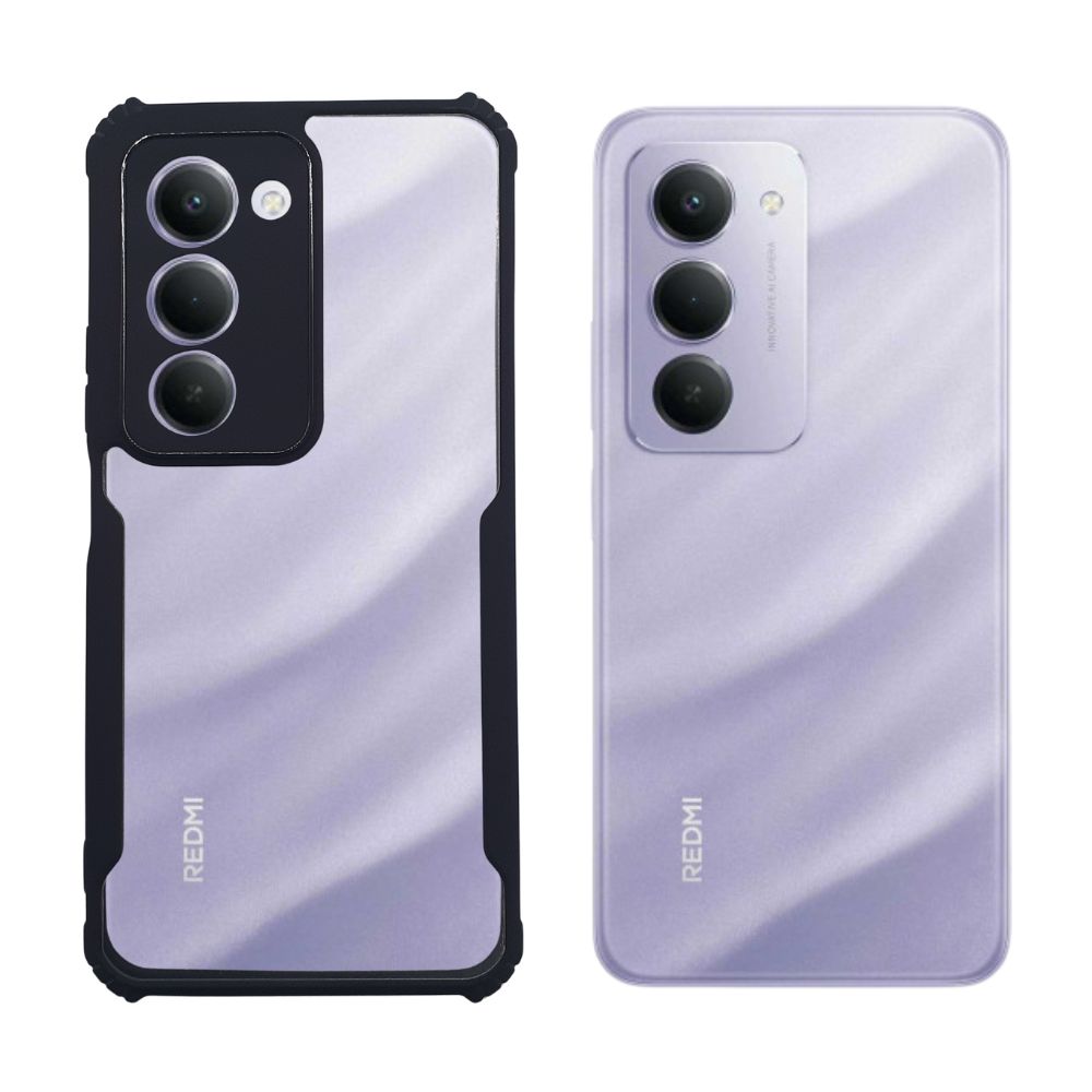 Redmi 15 5G iPAKY Shockproof Rugged Case with Shock-Absorbent Edges and Innovative Grip Strap for Total Security