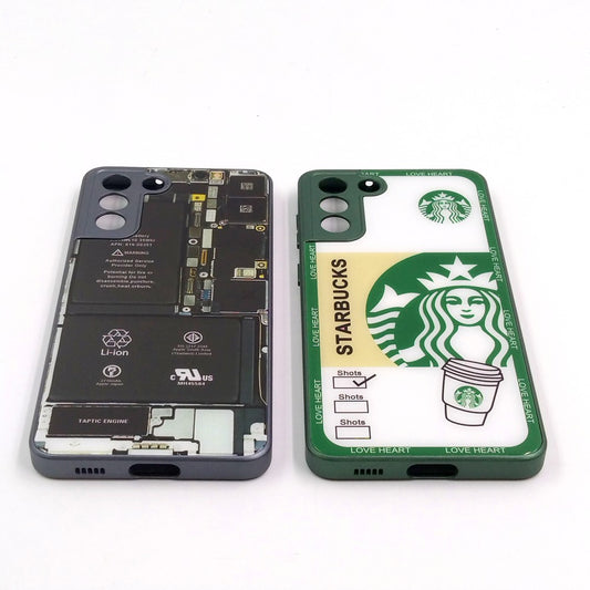 Samsung S21 Plus pack of 2 Glass Back Covers Stabucks and Circuit Design