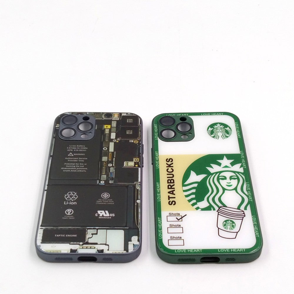 iPhone 12 Pro pack of 2 Glass Back Covers Stabucks and Circuit Design